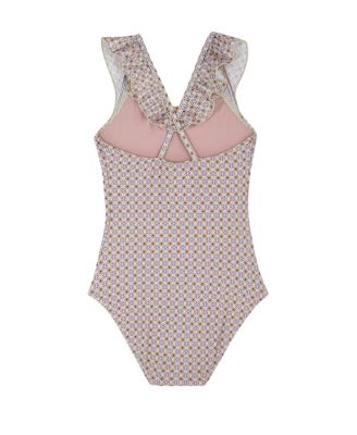 Girls' Vacation Mode Square Neck Ruffle One Piece - Little Kid, Big Kid