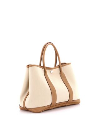 30 Garden Party Tote Toile and Leather