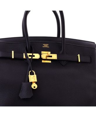 Birkin 35 Handbag Black Togo with Gold Hardware