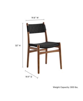 Wynn Rope and Wood Dining Side Chairs, Set of 2