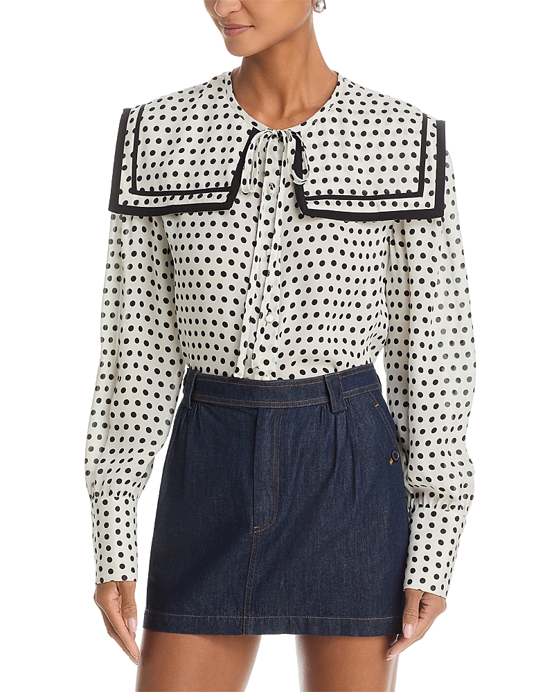 Frame The Silk Polka Dot Fleet Blouse