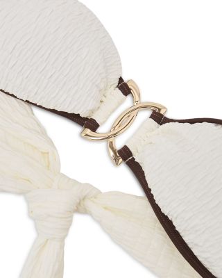 Johannah Tipped Bandeau Bikini Top