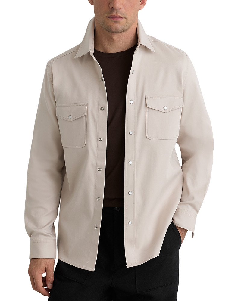 Reiss McRae Long Sleeve Twill Overshirt