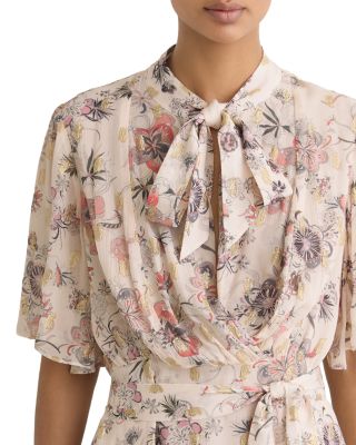 Luna Metallic Floral Mini Dress