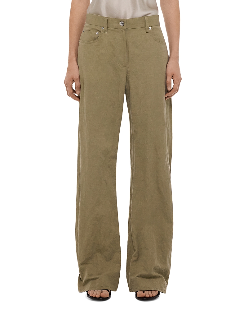 Helmut Lang High Rise Relaxed Bootcut Jeans in Warm Sage