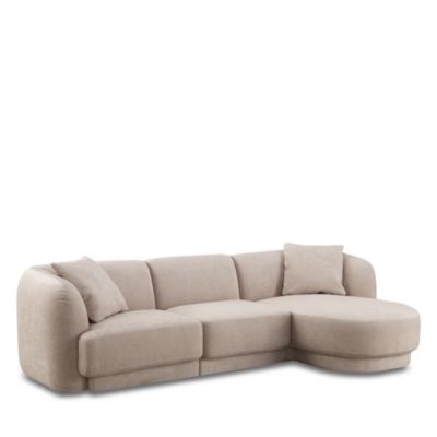 Nonna Three Piece Fabric Sectional - Exclusive