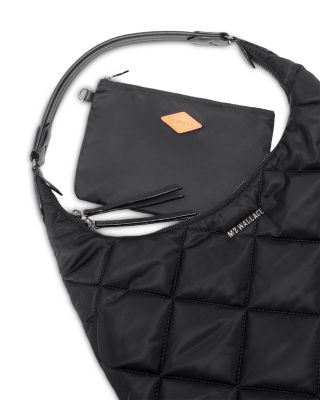 Madison Large Quilted Nylon Shoulder Bag