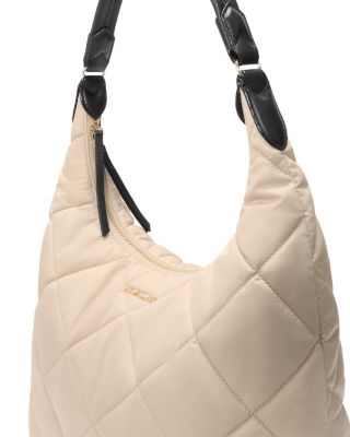 Madison Large Quilted Nylon Shoulder Bag