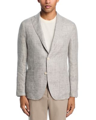 Linen Plaid Slim Fit K Jacket