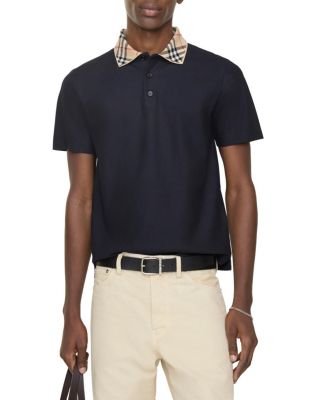  Check Collar Cotton Polo Shirt