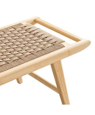Saoirse 47" Wove Rope Wood Bench
