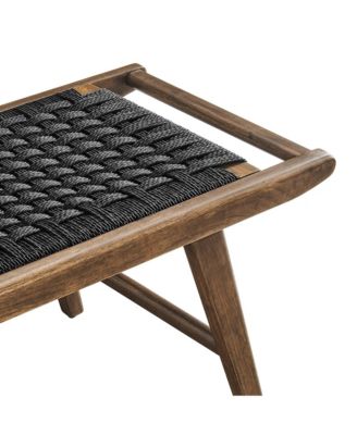 Saoirse 47" Wove Rope Wood Bench