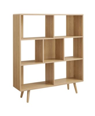 Transmit 7 Shelf Wood Grain Bookcase