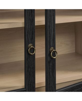 Nolan 74" Tall Wide Arched Storage Display Cabinet