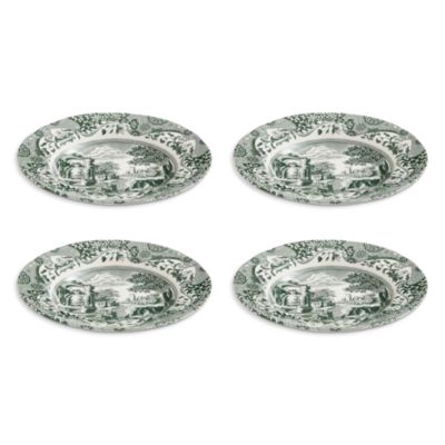 Heritage Green Italian Soup Plate, Set of 4