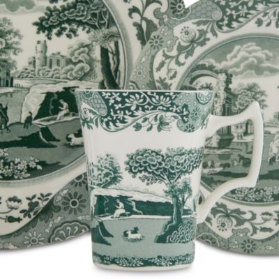 Heritage Green Italian 12-Piece Dinnerware Set, Service for 4