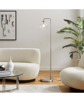  Silo Glass Globe Glass and Metal Floor Lamp