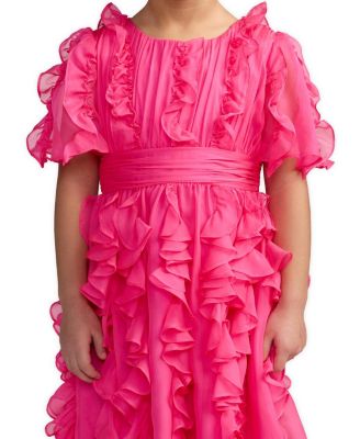 Girls' Chiffon High Neck Ruffle Dress - Little Kid, Big Kid