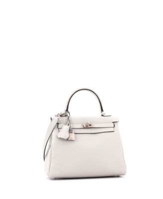 Kelly 25 Handbag Grey Togo with Palladium Hardware