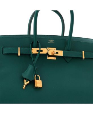 Birkin 35 Handbag Green Epsom with Gold Hardware