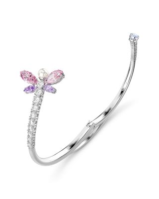 Ariana Grande x Swarovski Crystal, Cubic Zirconia & Imitation Pearl Dragonfly Bypass Bangle Bracelet