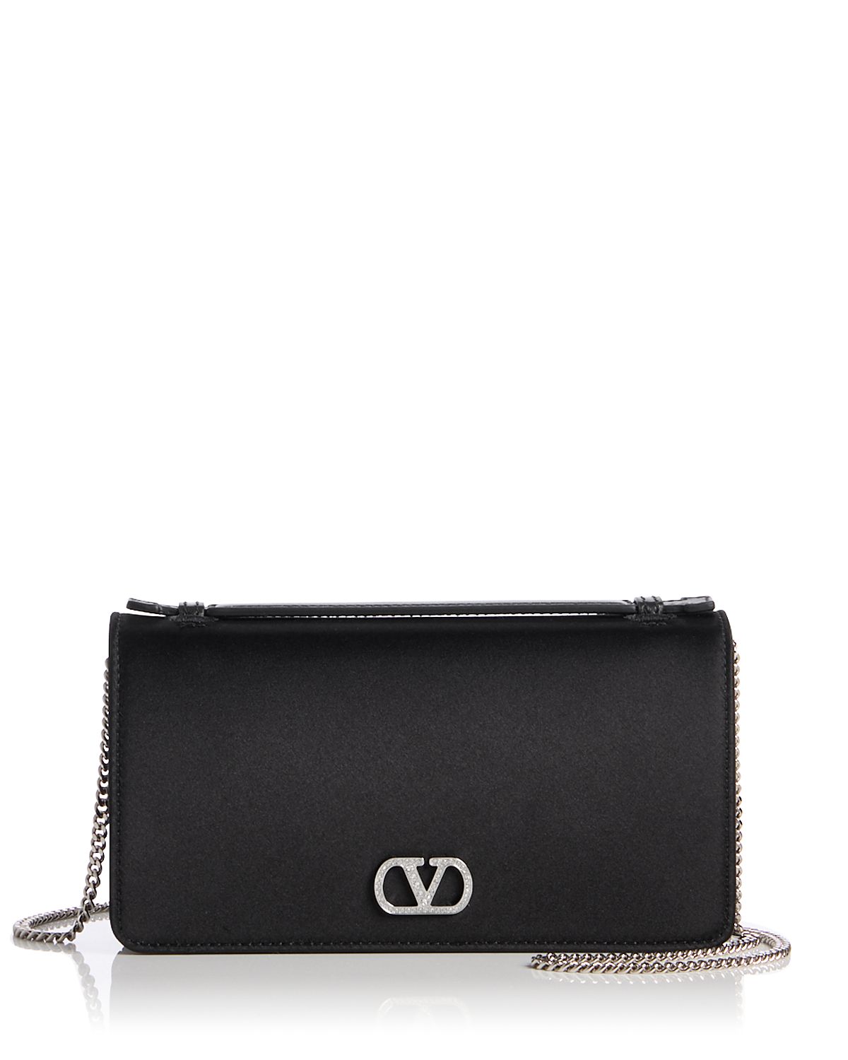 Valentino Garavani VLogo Leather Wallet on Chain
