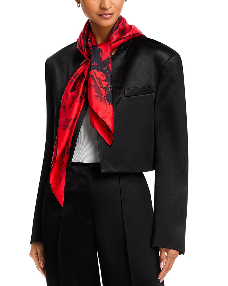 McQueen Poppy Collage Silk Scarf