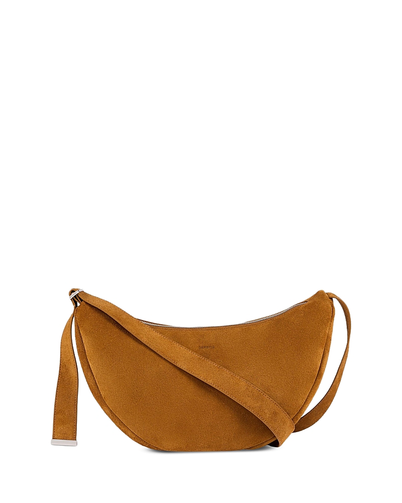 Sandro Split Leather Zip Hobo Bag