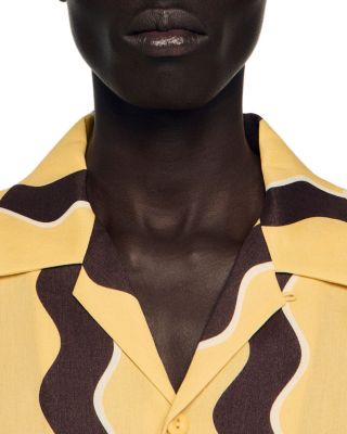 SS26 Waves Printed Linen Shirt