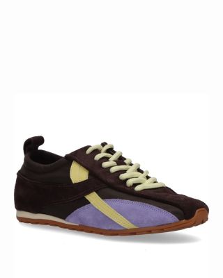 Women's TB.304 Nylon Brown Leather Sneakers