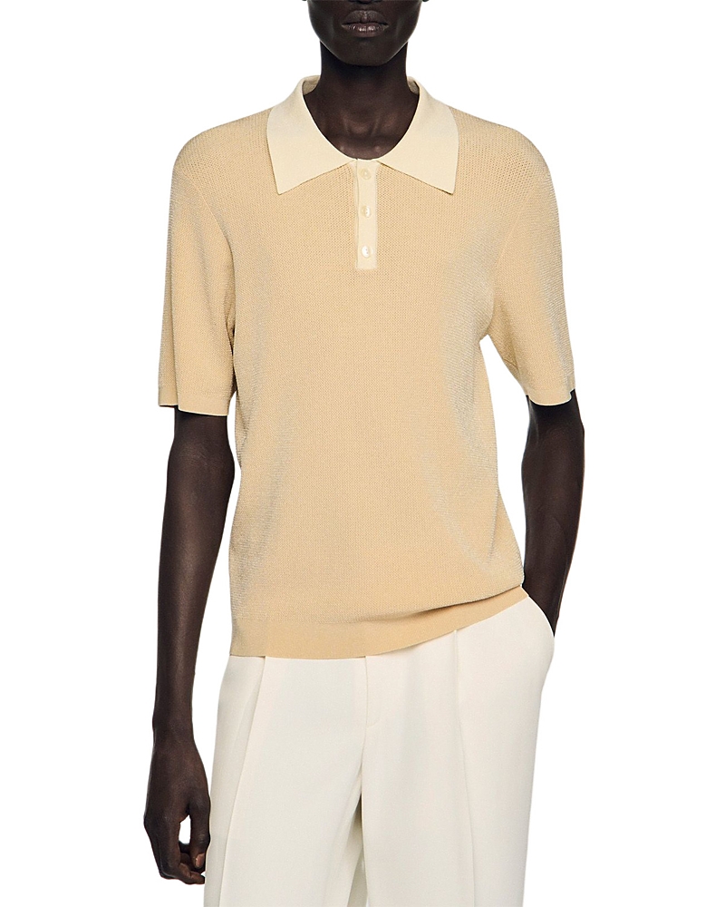 Sandro Two Tone Polo Shirt