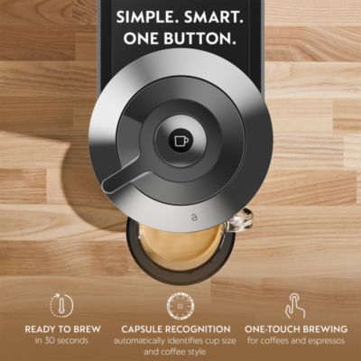 Vertuo Next Deluxe by De'Longhi with Aeroccino Milk Frother, Pure Chrome