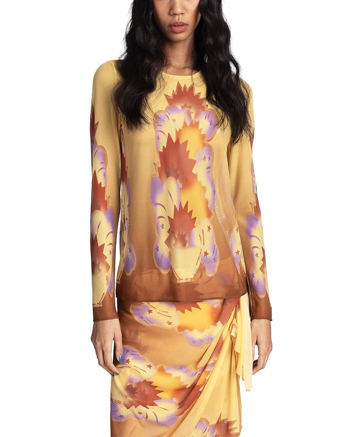 Anna Sui Sunburst Mesh Top