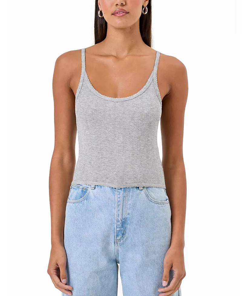 Goldie Lewinter Pointelle Ellie Cropped Cami