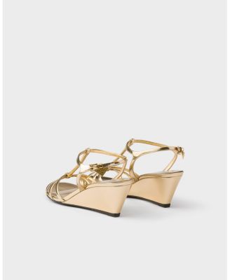  Women's Metallic Leather Sandals