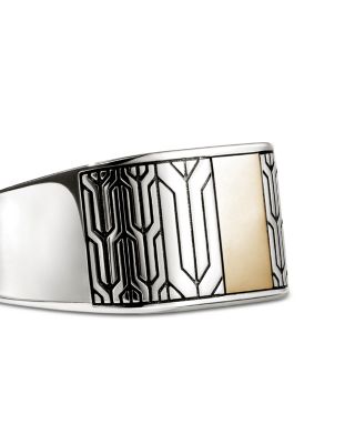 Sterling Silver & 14K Yellow Gold Icon 50 Signet Ring