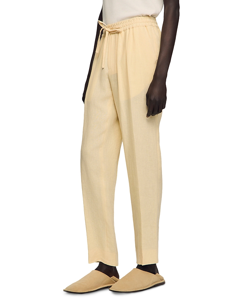 Sandro Alpha Elastic Linen Trousers