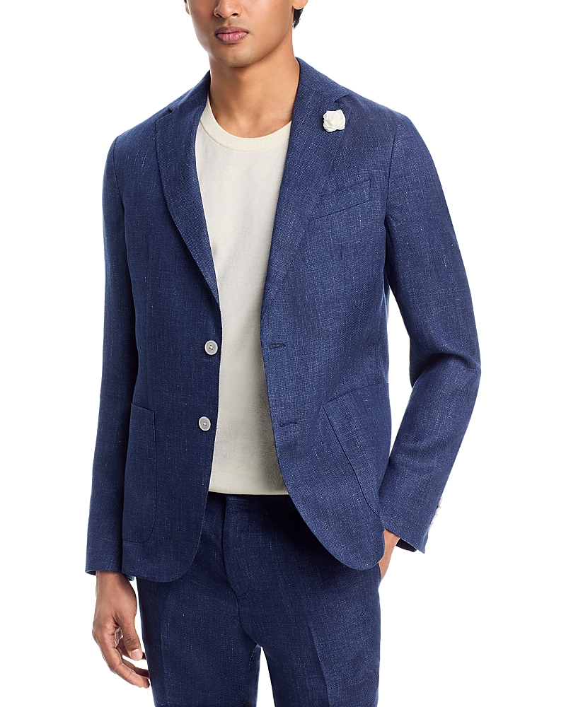 Boss Hanry Linen & Lyocell Hopsack Slim Fit Unstructured Suit Jacket