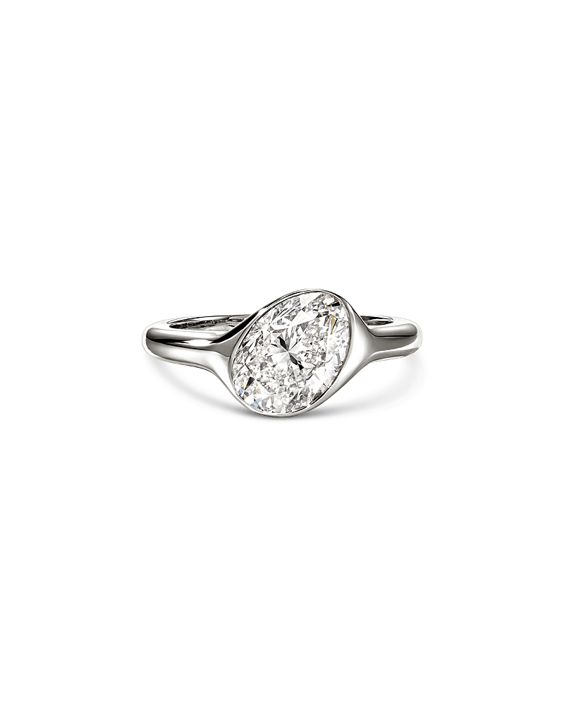 John Hardy Sterling Silver Jh Lovestruck Lab Grown Diamond Oval Solitaire Ring