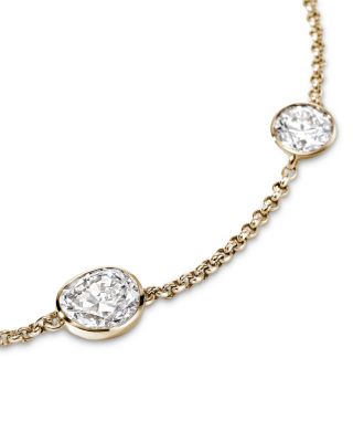 14K Yellow Gold Lovestruck™ Lab Grown Diamond Bezel Station Chain Bracelet