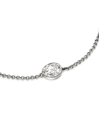 Sterling Silver Lovestruck™ Lab Grown Diamond Bezel Chain Bracelet