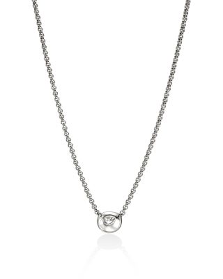  Sterling Silver JH Lovestruck™ Lab Grown Diamond Solitaire Bezel Pendant Necklace, 16-18"
