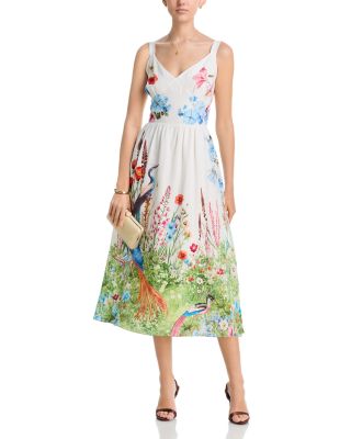 The Marina Feather Forrest Dress