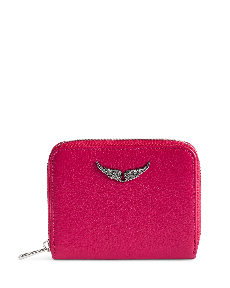 Zadig & Voltaire Mini Grained Leather Zip Wallet · OS