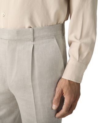 Crossover Wool Linen & Silk Pants