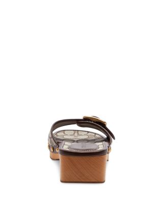 Women's Margot Signature Jacquard Wood Platform Sandals