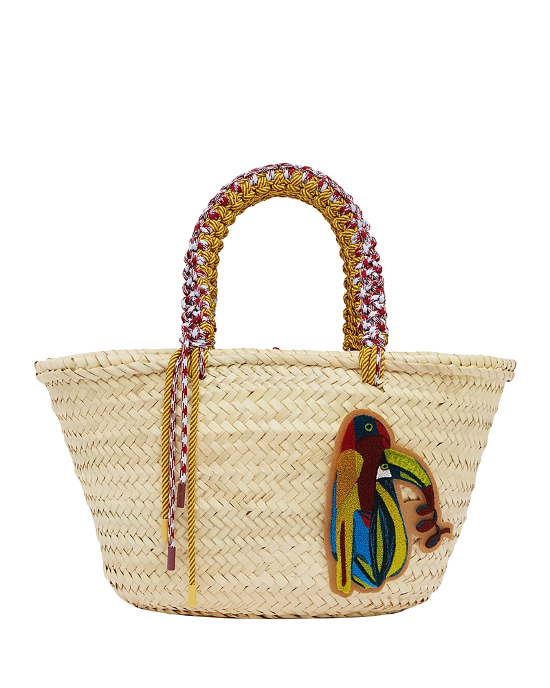 Alemais Midi Straw Basket Tote