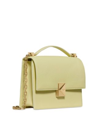 Deco Pebbled Leather Small Chain Shoulder Bag 