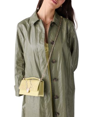 Deco Mini Snake Embossed Leather Crossbody