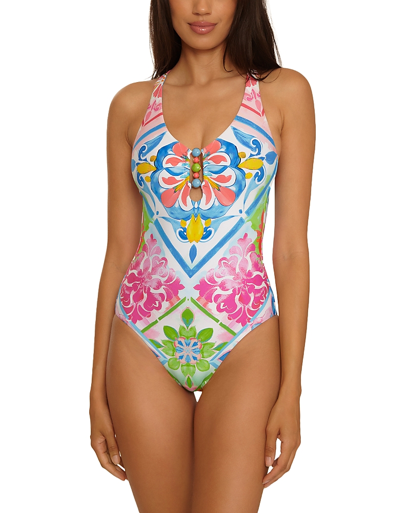 Becca by Rebecca Virtue Mijas Gia Scoop Neck One Piece Swimsuit